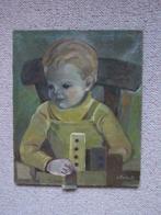 Tableau/peinture, huile sur toile, portrait fils, 38x46, Ophalen of Verzenden