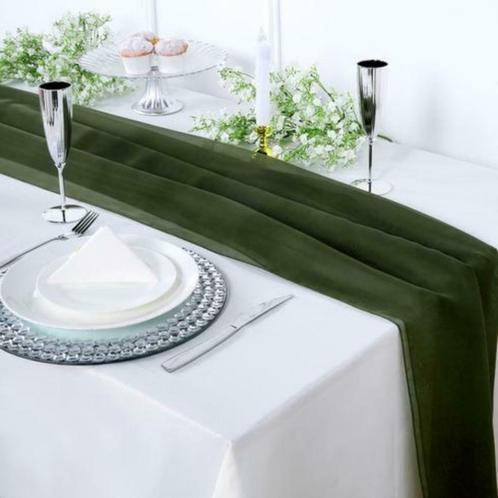 Chemin de table tissu transparent vert 300 x 31 cm neuf, Maison & Meubles, Accessoires pour la Maison | Autre, Neuf, Enlèvement ou Envoi