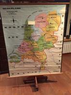 Carte scolaire rétro - Pays-Bas / Provinces - Carte 105, Collections, Rétro, Maison et Meubles, Enlèvement ou Envoi