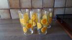 5 zonnige frisdrankglazen 0.5 per stuk, Verzamelen, Glas en Drinkglazen, Ophalen of Verzenden, Zo goed als nieuw, Frisdrankglas