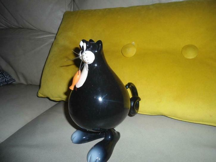 Le Chat basculant sur ressort Porcelaine hauteur 17 CM  Exce, Collections, Collections complètes & Collections, Enlèvement ou Envoi