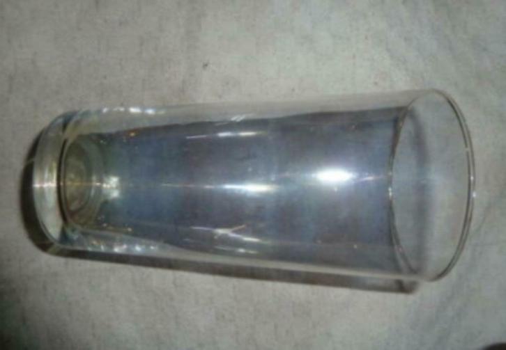 #B bier glas " Blanco ' boerke ' met gouden rand ", Verzamelen, Glas en Drinkglazen, Gebruikt, Bierglas, Ophalen of Verzenden