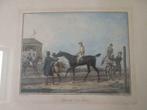 oude prent 'préparatifs d'une Course', Carle vernet, Antiek en Kunst, Ophalen
