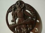AD. WANSART °1873-1954 XL plaque bronze Saint-Christophe, Antiquités & Art, Art | Sculptures & Bois, Enlèvement