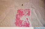 Madonna wit Roze T-shirt lange mouwen mt 38-40, Porté, Enlèvement ou Envoi, Blanc