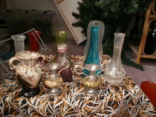diverse kleine vazen, Huis en Inrichting, Woonaccessoires | Vazen, Zo goed als nieuw, Groen, Minder dan 50 cm, Glas, Ophalen