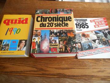 2 Chroniques du 20e Siècle + Quid 1990, Livres, Enlèvement ou Envoi, Utilisé, Plusieurs auteurs