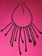 Tour du cou en perles noires avec 14 branches de perles, Bijoux, Sacs & Beauté, Colliers, Comme neuf, Enlèvement ou Envoi