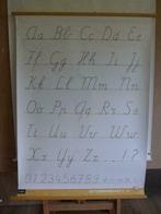 Retro schoolplaat alfabet schoonschrift, Ophalen of Verzenden
