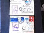 1e Helicopterpost FDC Wupperthal/Dusseldorf 1951 (2stuks), Ophalen of Verzenden, BRD, Gestempeld