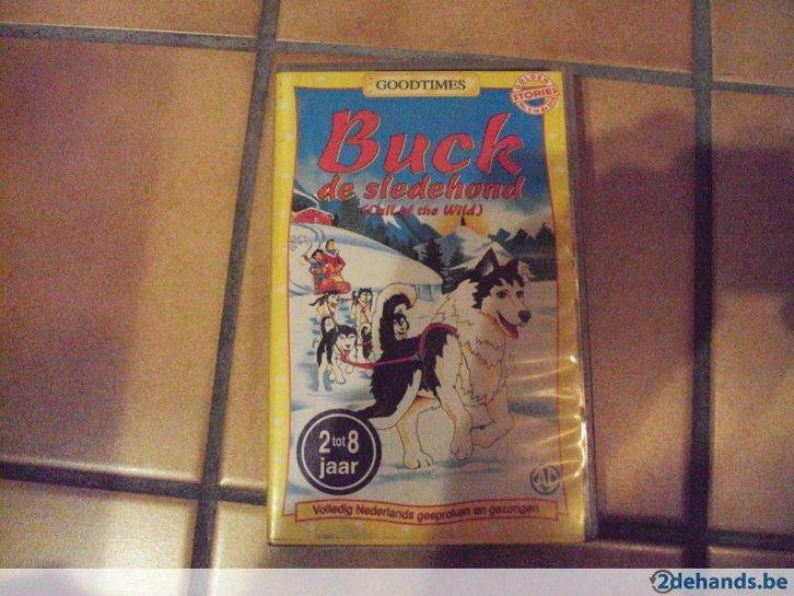 mooie videocassette van  ' buck de sledehond ', Audio, Tv en Foto, Videospelers, Gebruikt, Ophalen