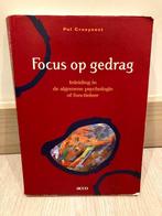 Focus op gedrag, Livres, Psychologie, Psychologie expérimentale ou Neuropsychologie, Utilisé, Enlèvement ou Envoi, Van In