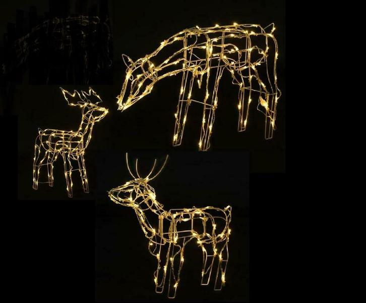 🎄 Rendieren Familie Set Van 3 Schattige LED- Rendieren  🎄, Diversen, Kerst, Nieuw, Ophalen of Verzenden