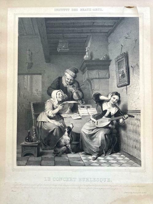 Lithografische tentoonstelling van 1848 Beaux Art Bruxelles, Antiek en Kunst, Kunst | Schilderijen | Klassiek, Ophalen of Verzenden