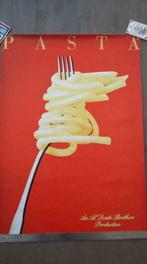 Vintage canvas poster Pasta 50x70, Verzamelen, Rechthoekig Staand, Deurposter of groter, Ophalen of Verzenden, Zo goed als nieuw