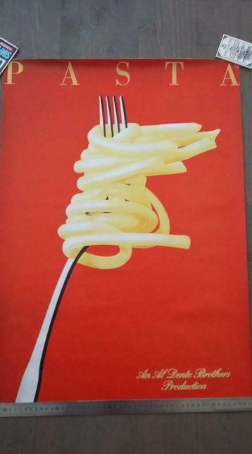 Vintage canvas poster Pasta 50x70