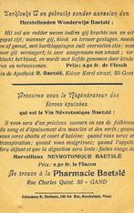 Chromo E. Delters met reclame Apotheek.  Baetslé Gent, Avant 1940, Enlèvement ou Envoi