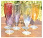 §6 flutes colorée année 50, Antiquités & Art, Enlèvement ou Envoi