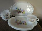 Vintage Federal Glass serveerset "Chalet" voor 3 personen, Ophalen of Verzenden