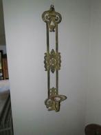 Antieke muurkandelaar smeedijzer, Gebruikt, Overige kleuren, Ophalen of Verzenden, 75 cm of meer