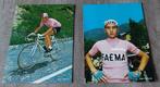 2 postkaarten Eddy Merckx faema roze trui, Collections, Enlèvement ou Envoi, Sports et Jeux