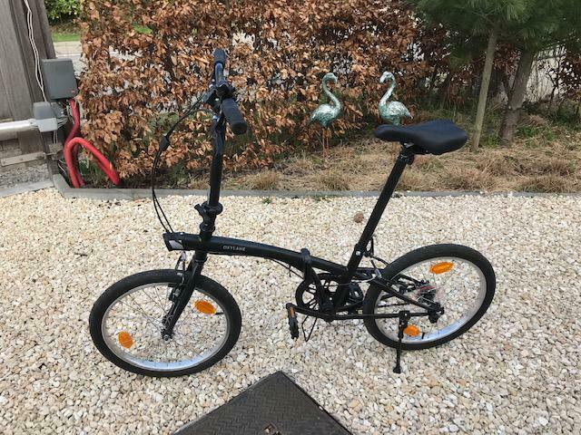 ② Oxylane VOUWFIETS 100 ZWART Decathlon. 1*gebruikt — Fietsen | Vouwfietsen  — 2dehands