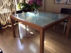 Vierkante eettafel(1.35m-1.35m), Huis en Inrichting, Tafels | Eettafels, Ophalen, Gebruikt, Vierkant, Vijf personen of meer