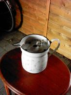 Emaille Tulpvaas wit blauw, Antiek en Kunst, Ophalen of Verzenden