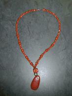 collier met hanger, Overige materialen, Oranje, Zo goed als nieuw, Ophalen