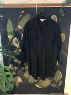 Zwarte vintage blouse baggy animal print parels, Kleding | Dames, Maat 42/44 (L), Ophalen of Verzenden