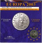 1/4 euro Frankrijk 2003 1ste verjaardag van de euro, Frankrijk, Zilver, Ophalen of Verzenden