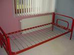 EEN PERSOONS BED, 90 cm, Une personne, Utilisé, Rouge