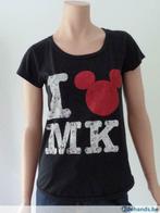 Disney t-shirt I Love Mickey - mt M, Kleding | Dames, Gedragen, Maat 38/40 (M), Ophalen of Verzenden, Zwart