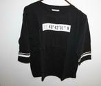 T-SHIRT NOIR PULL&BEAR TAILLE L, Manches courtes, Noir, Porté, Taille 42/44 (L)