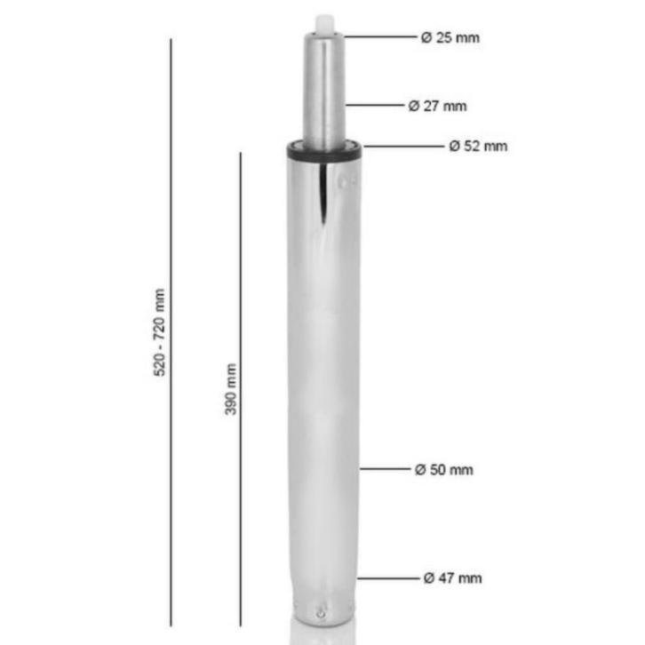 Vérin à Gaz - Taille : XXL - CHROME, Maison & Meubles, Bureaux, Comme neuf, Enlèvement ou Envoi