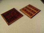 2 Vintage Hout en Keramieken Potten Onderzetter., Antiek en Kunst, Verzenden