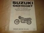 SUZUKI GSX1100ET Ancien Manuel d'Assemblage, Motoren, Handleidingen en Instructieboekjes, Suzuki
