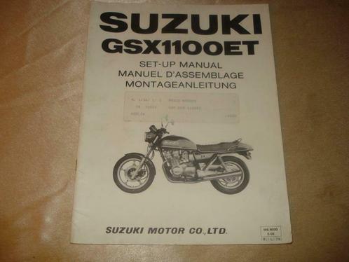 SUZUKI GSX1100ET Ancien Manuel d'Assemblage, Motos, Modes d'emploi & Notices d'utilisation, Suzuki, Enlèvement ou Envoi