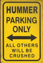 Metalen rusty-old wandplaat Hummer Parking Only, Enlèvement ou Envoi, Hummer, Neuf