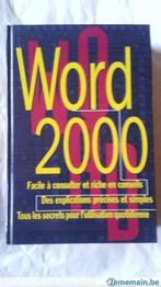 Word 2000, Livres, Secondaire inférieur professionnel, Utilisé, Enlèvement ou Envoi