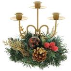 kandelaar versierd met kerstdecoratietape Rood / goud, Nieuw, Ophalen of Verzenden