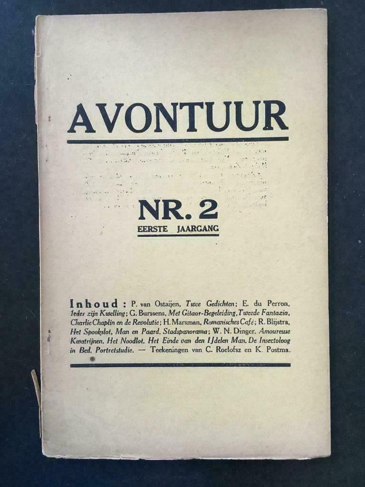 Avontuur nr 2 - April 1928 - P. Van Ostaijen, Burssens..., Boeken, Gedichten en Poëzie, Gelezen, Meerdere auteurs, Ophalen of Verzenden