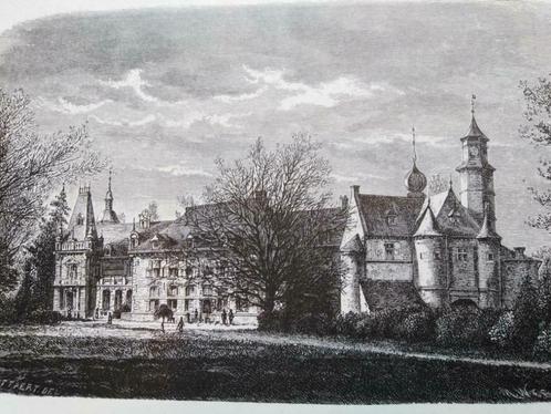 1880 - Château de Trazegnies, Antiek en Kunst, Kunst | Etsen en Gravures, Verzenden