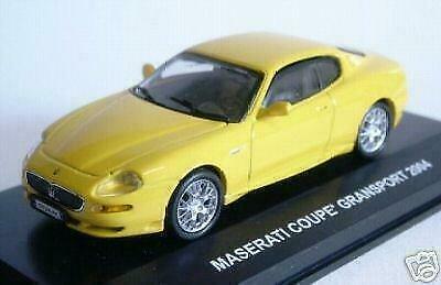 1:43 Edison Maserati Coupe Gransport 2004 geel, Hobby & Loisirs créatifs, Modélisme | Voitures & Véhicules, Comme neuf, Voiture