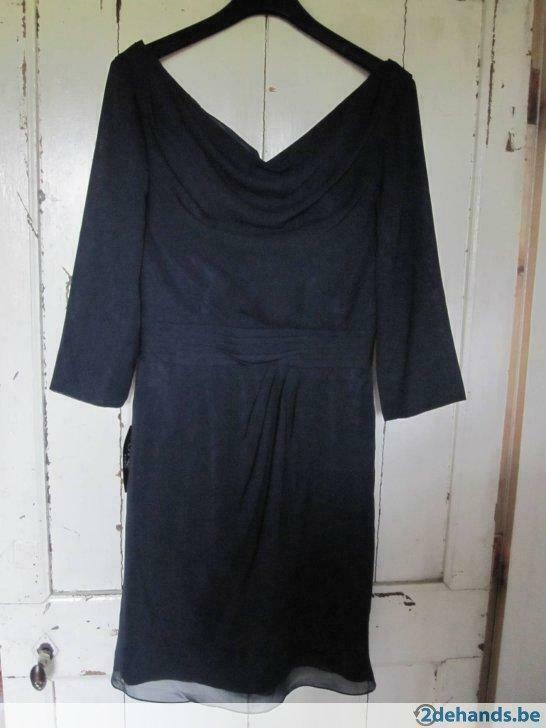 TK: Donkerblauwe prachtige jurk CoRizzi (maat 42), Kleding | Dames, Jurken, Nieuw, Maat 42/44 (L), Blauw, Ophalen of Verzenden