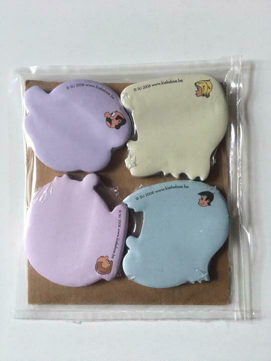 Kiekeboe set compleet post it nieuwstaat, Verzamelen, Stripfiguren, Nieuw, Plaatje, Poster of Sticker, Overige figuren, Ophalen of Verzenden