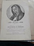 Porseleinkaart Spes Nostra Salve Madone de l'Espérance, Gebruikt, Ophalen of Verzenden, Christendom | Katholiek, Kaart of Prent