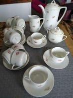 Zeer oud volledig genummerd rozenbloemen koffieservies, Antiek en Kunst, Antiek | Servies compleet, Ophalen of Verzenden