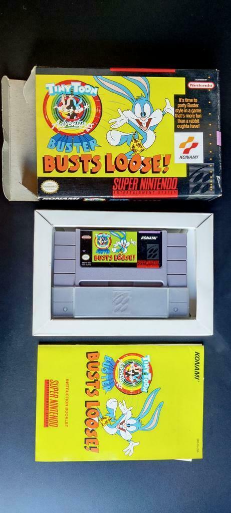 SNES Tiny Toon Adventures -Busts Loose!- (US), Games en Spelcomputers, Games | Nintendo Super NES, Zo goed als nieuw, Avontuur en Actie