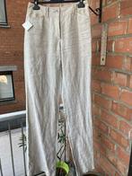 Nieuwe beige linnen lange broek met brede pijpen m 36, Ophalen, Beige, Nieuw, Gerry Weber
